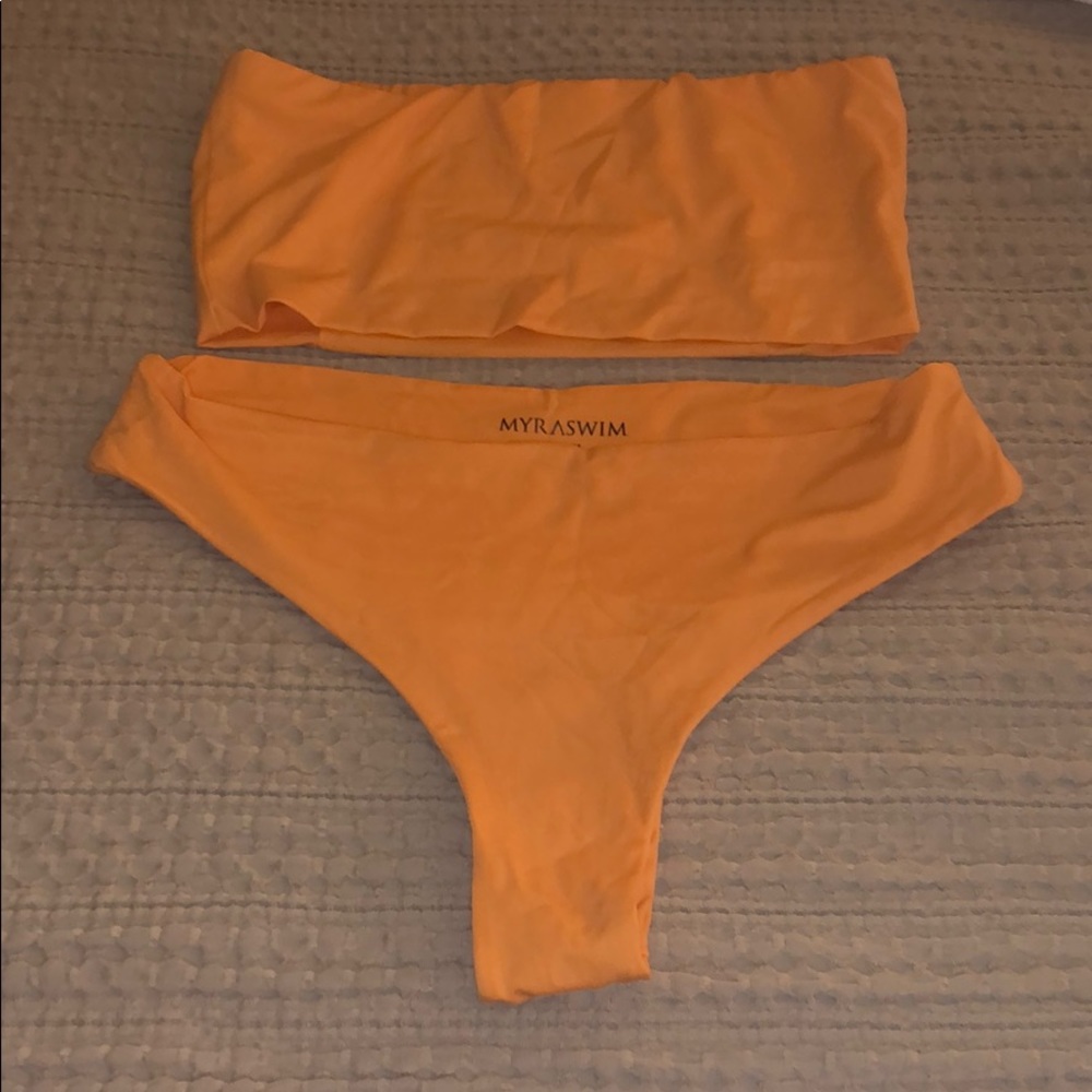 Myra Swim Mia bottoms and Daria Top Medium Citrus